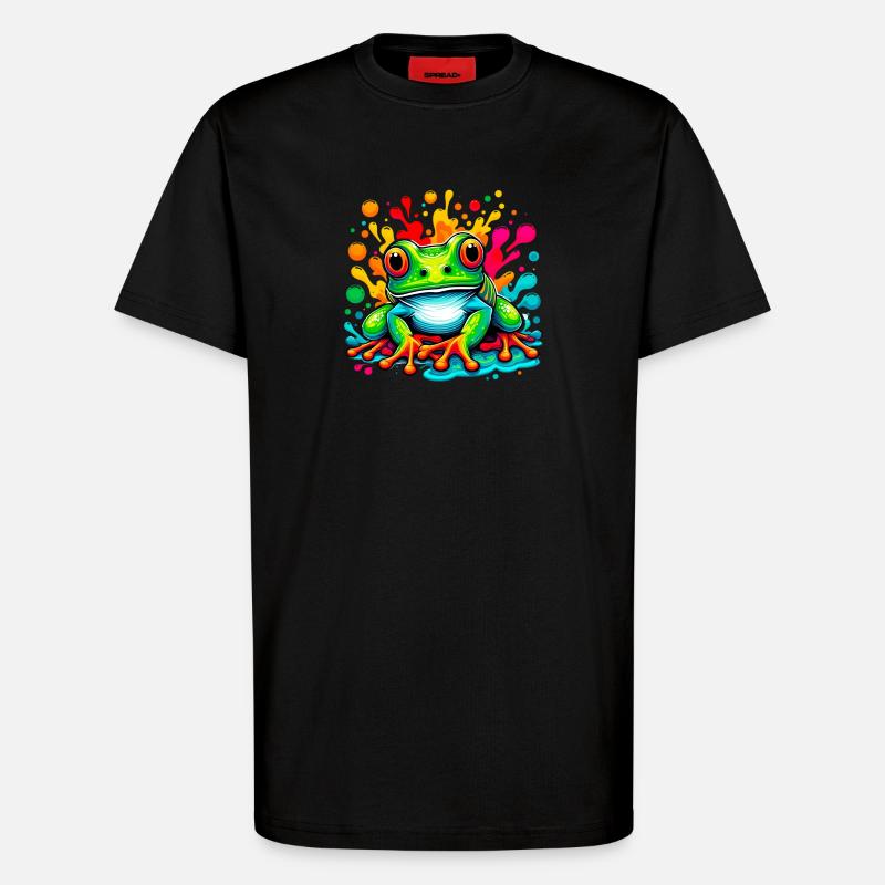 Frog - T-Shirt - made by SPREAD - SOLID BLACK