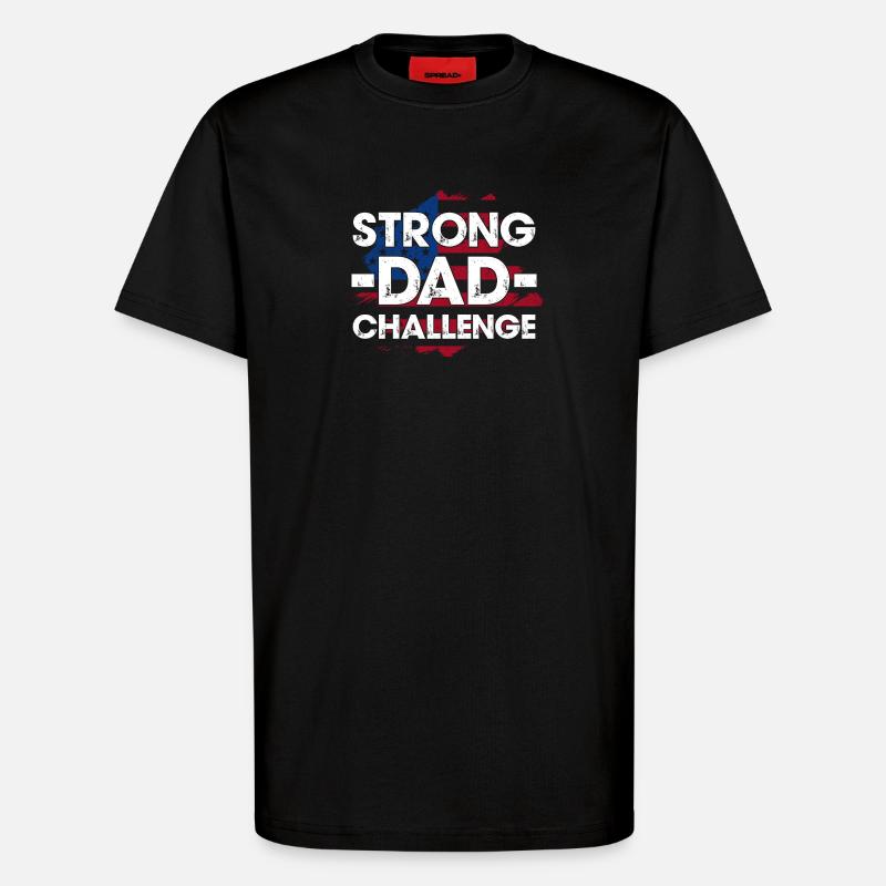 Strong Dad Challenge Tee - T-Shirt - made by SPREAD - SOLID BLACK