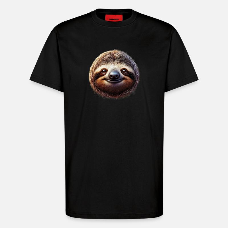 Faultier - T-Shirt - made by SPREAD - SOLID BLACK