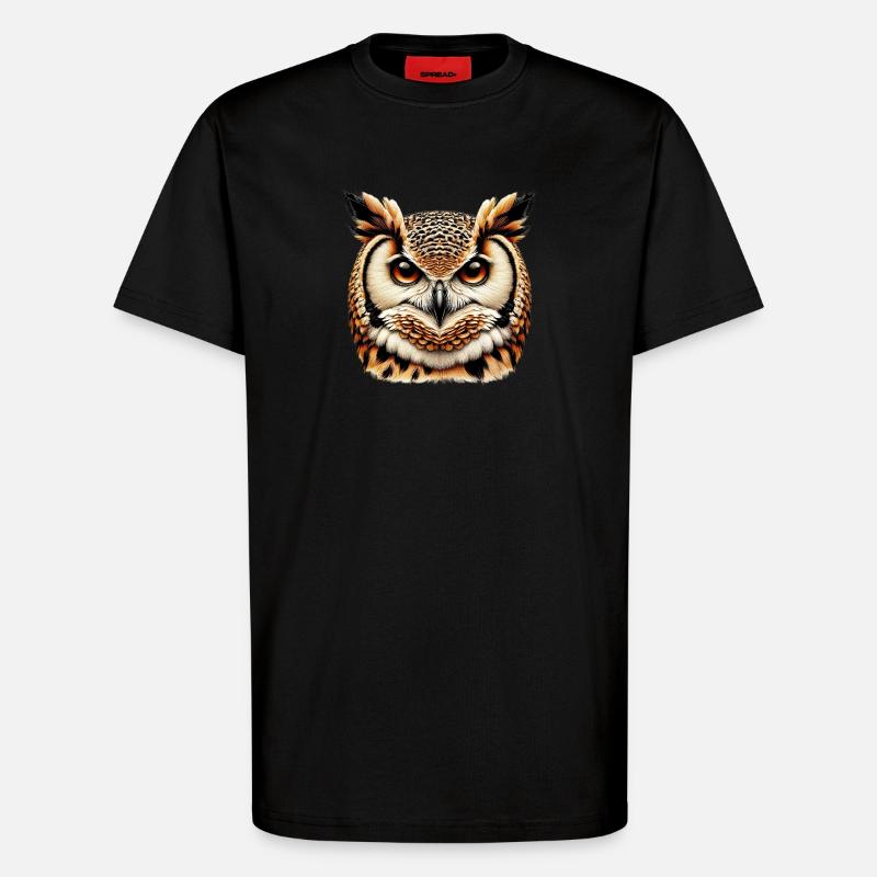 Eule - T-Shirt - made by SPREAD - SOLID BLACK