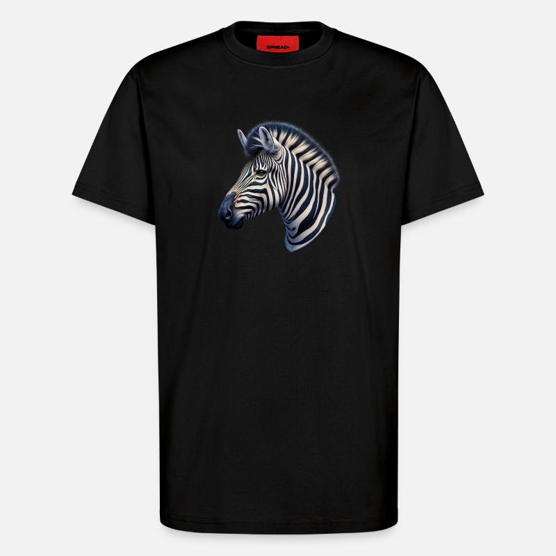 Zebra - T-Shirt - made by SPREAD - SOLID BLACK