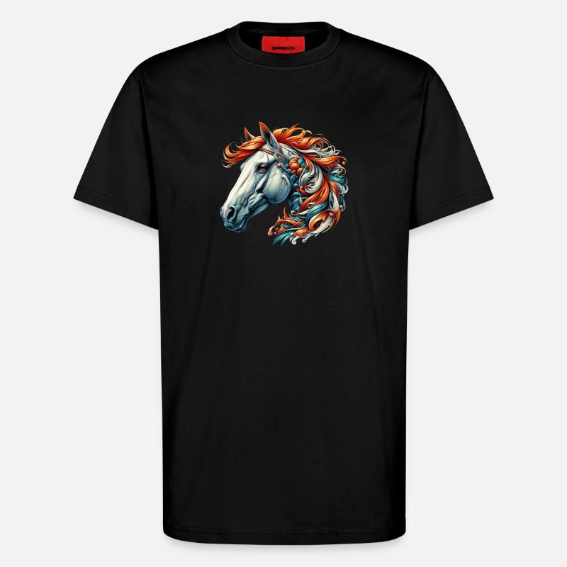 Pferd - T-Shirt - made by SPREAD - SOLID BLACK
