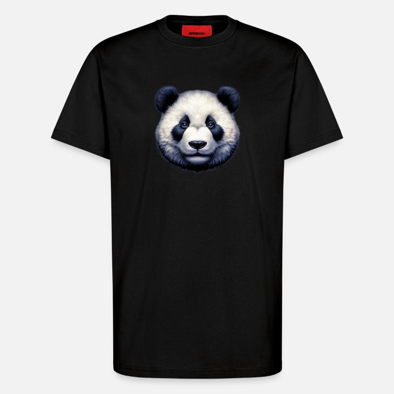 Panda - T-Shirt - made by SPREAD - SOLID BLACK