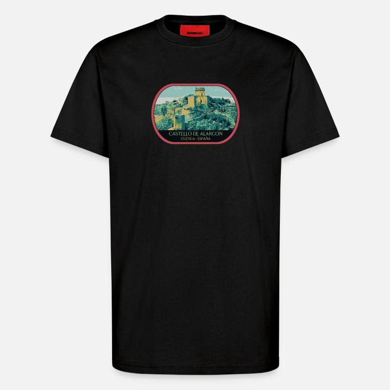 Schloss Alarcón: Spanisches Märchen - T-Shirt - made by SPREAD - SOLID BLACK
