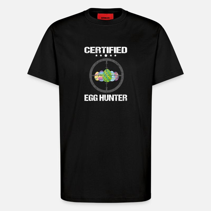 Certified Egg Hunter - T-Shirt - made by SPREAD - SOLID BLACK
