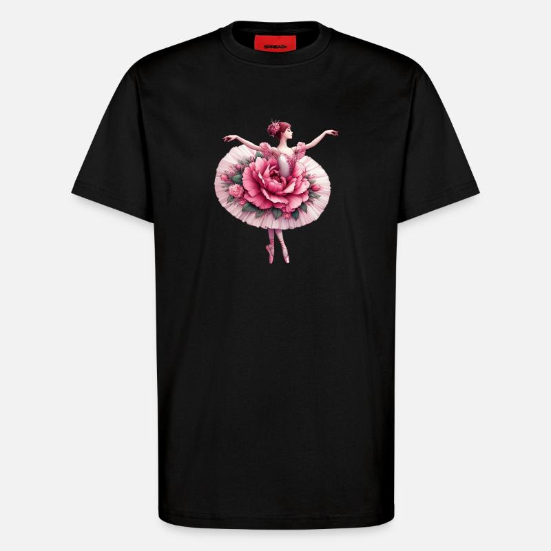 Danseuse de ballet avec tutu - T-shirt bio décontracté fabriqué en UE - SOLID BLACK
