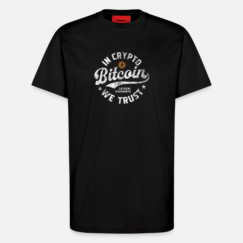 Bitcoin - In Crypto we trust - T-Shirt - made by SPREAD - SOLID BLACK
