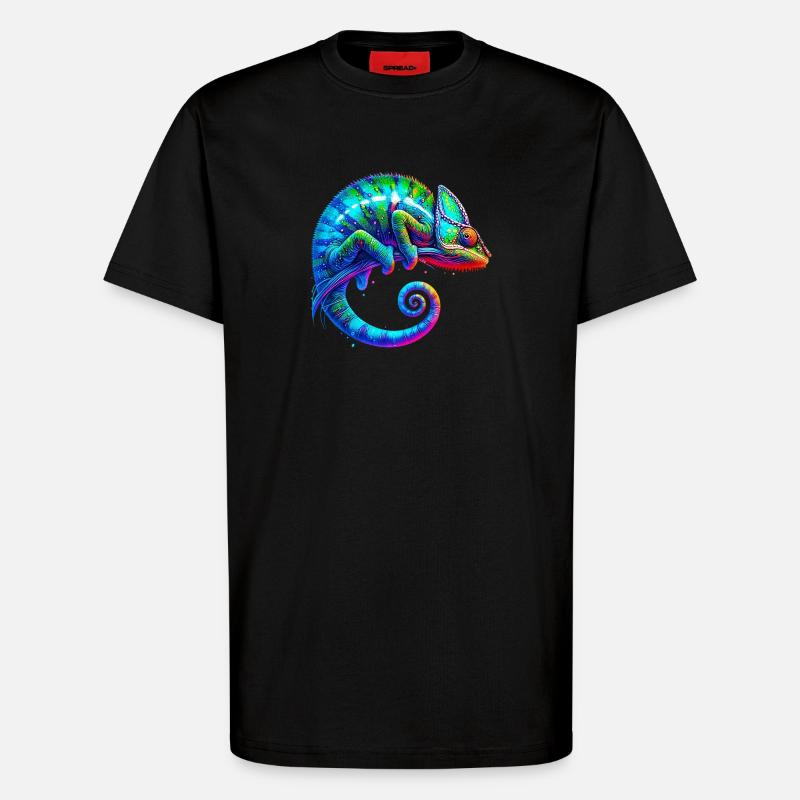 Chameleon - T-Shirt - made by SPREAD - SOLID BLACK