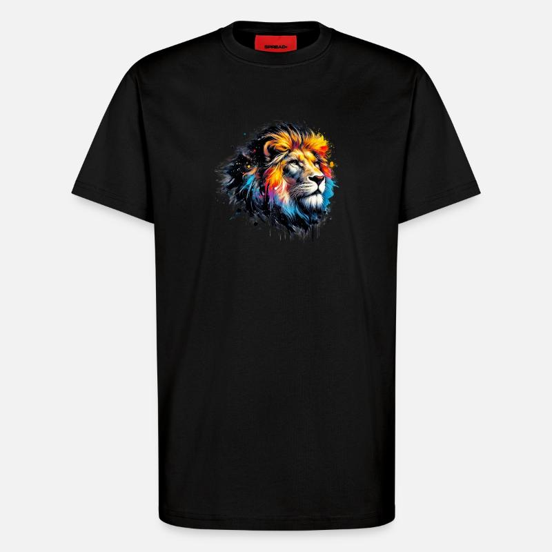 Löwe - T-Shirt - made by SPREAD - SOLID BLACK