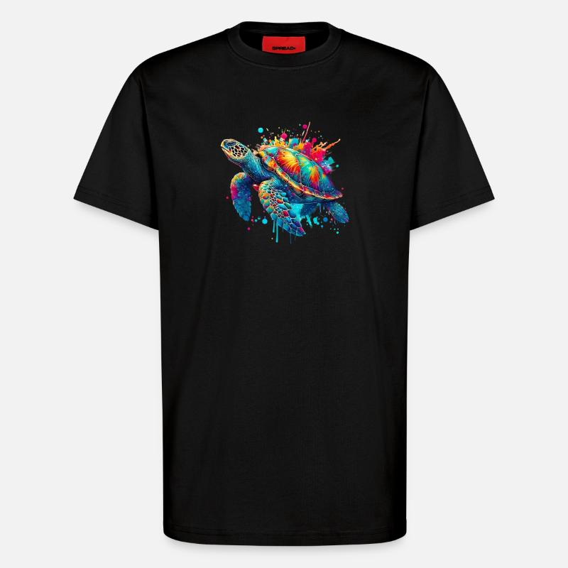 Schildkröte - T-Shirt - made by SPREAD - SOLID BLACK