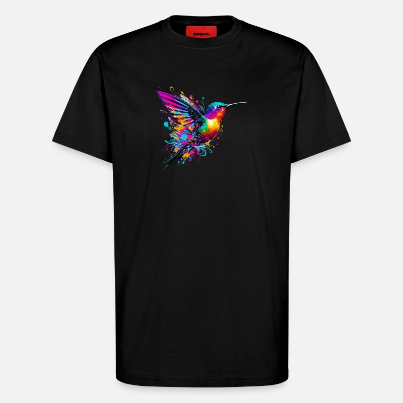 Kolibri - T-Shirt - made by SPREAD - SOLID BLACK