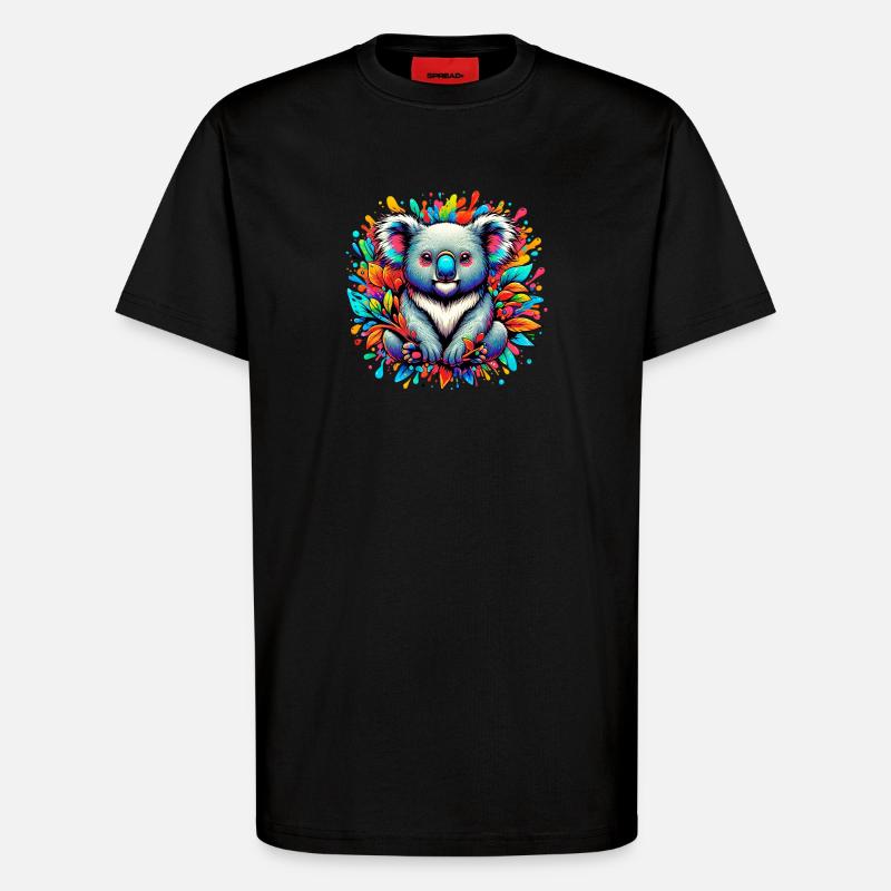 Koala - T-shirt bio décontracté fabriqué en UE - SOLID BLACK