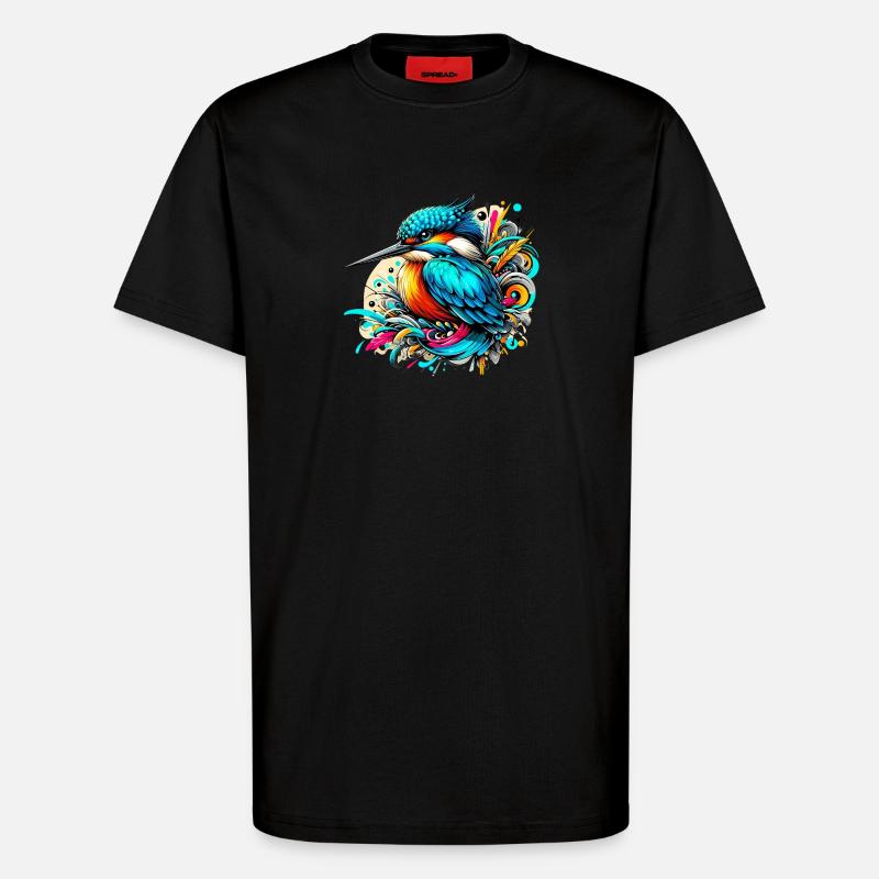Eisvogel - T-Shirt - made by SPREAD - SOLID BLACK