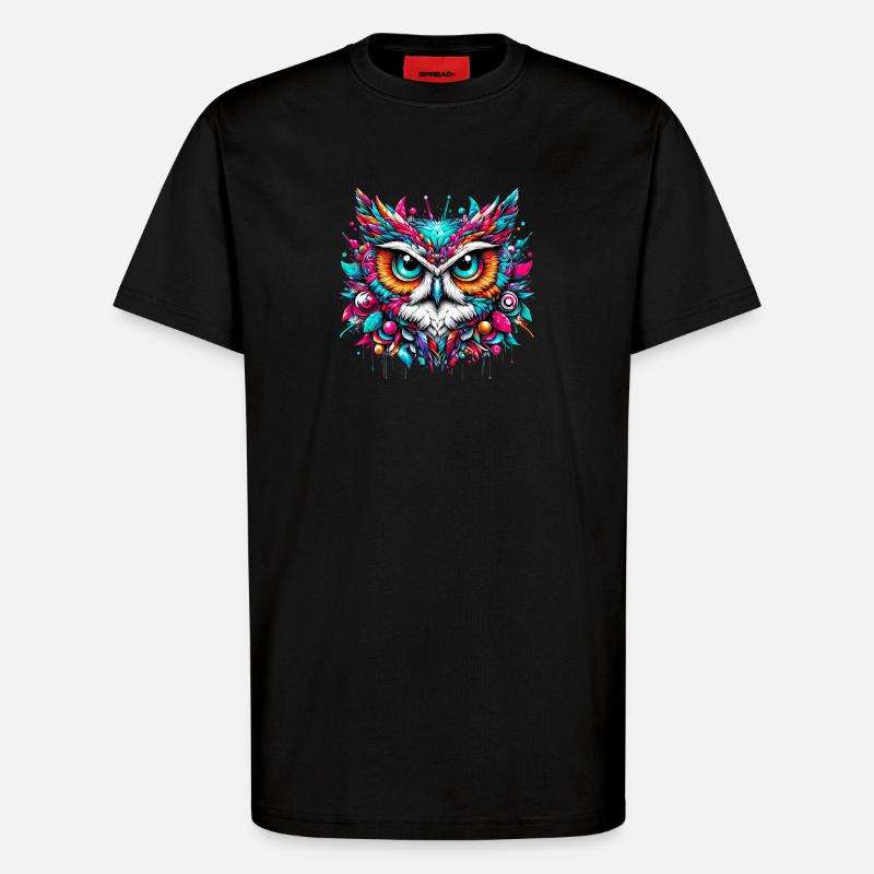 Eule - T-Shirt - made by SPREAD - SOLID BLACK