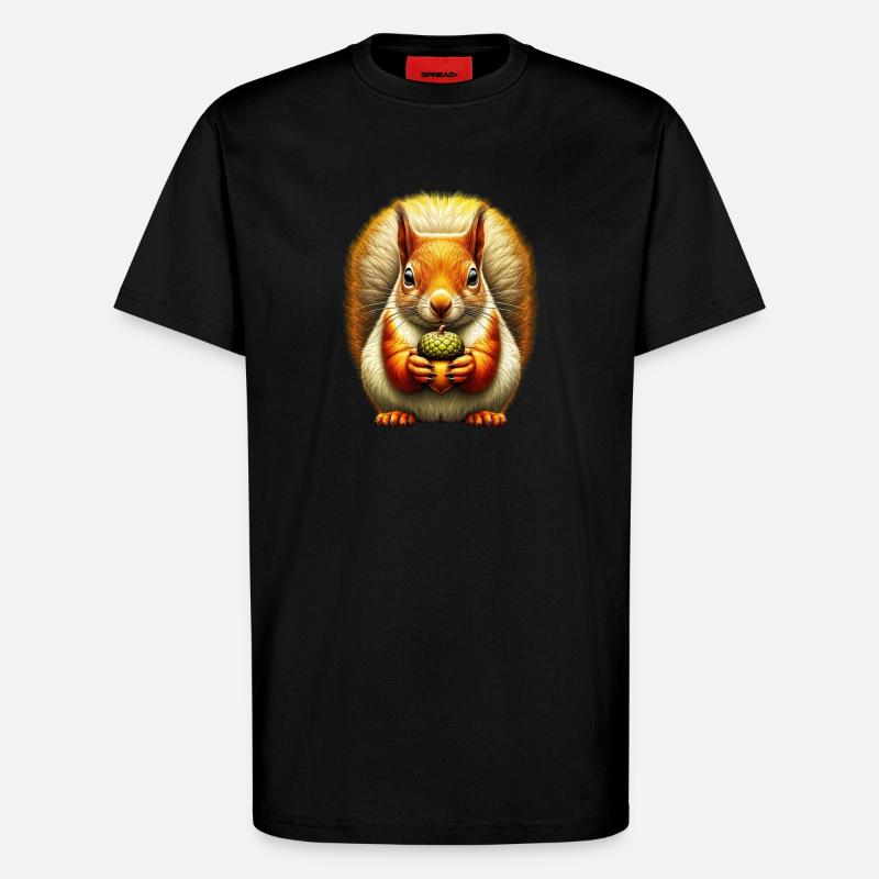 Eichhörnchen - T-Shirt - made by SPREAD - SOLID BLACK
