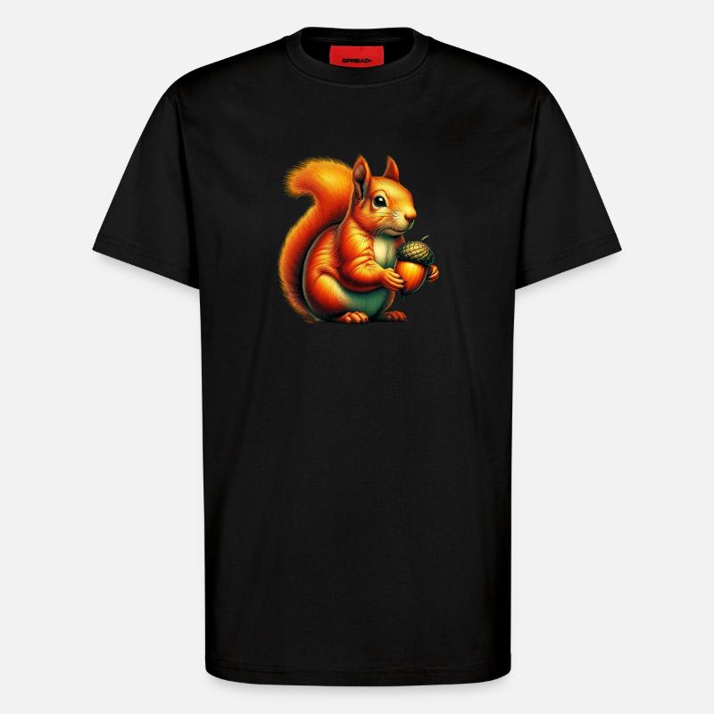 Eichhörnchen - T-Shirt - made by SPREAD - SOLID BLACK