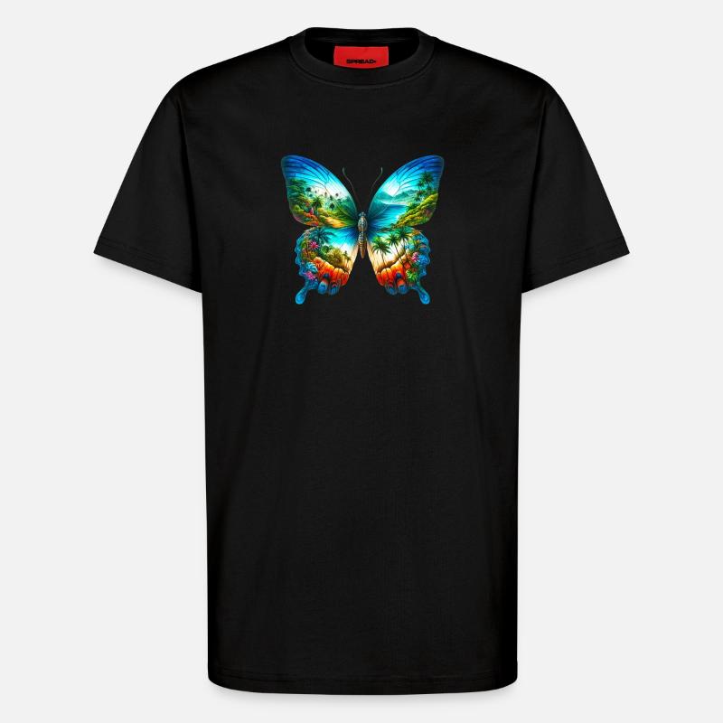 Schmetterling - T-Shirt - made by SPREAD - SOLID BLACK
