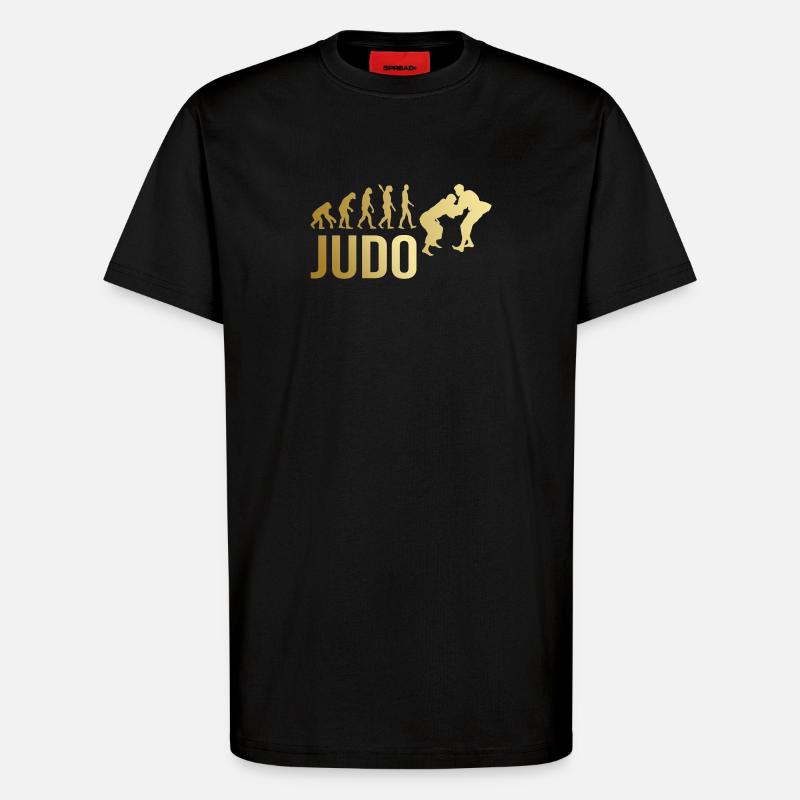 Judo Evolution - T-Shirt - made by SPREAD - SOLID BLACK