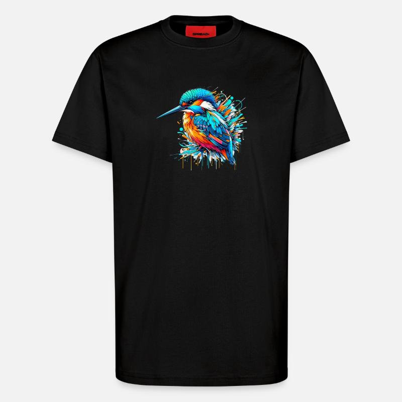 Eisvogel - T-Shirt - made by SPREAD - SOLID BLACK