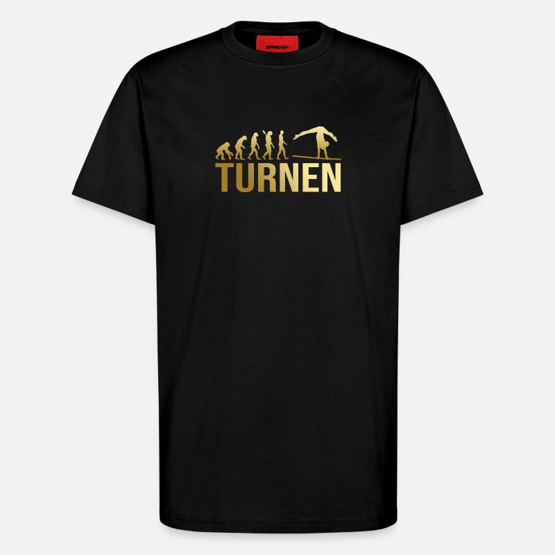 Evolution Turnen - T-Shirt - made by SPREAD - SOLID BLACK