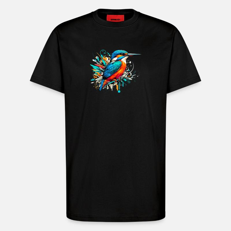 Eisvogel - T-Shirt - made by SPREAD - SOLID BLACK