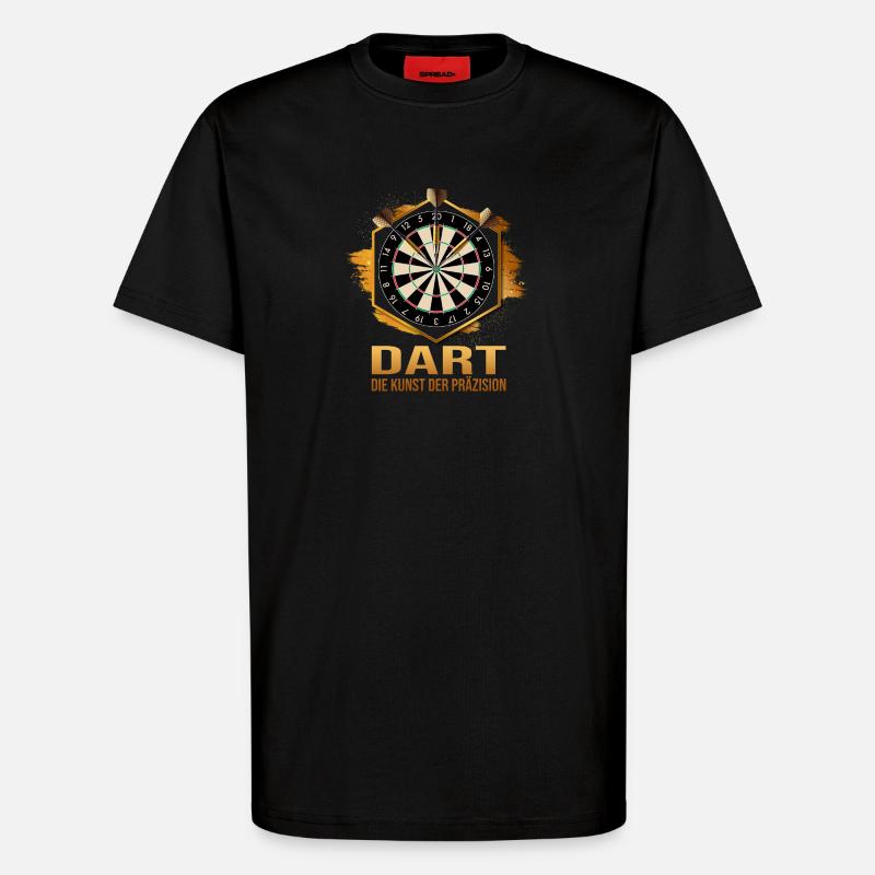Dart die Kunst der Präzision - T-Shirt - made by SPREAD - SOLID BLACK