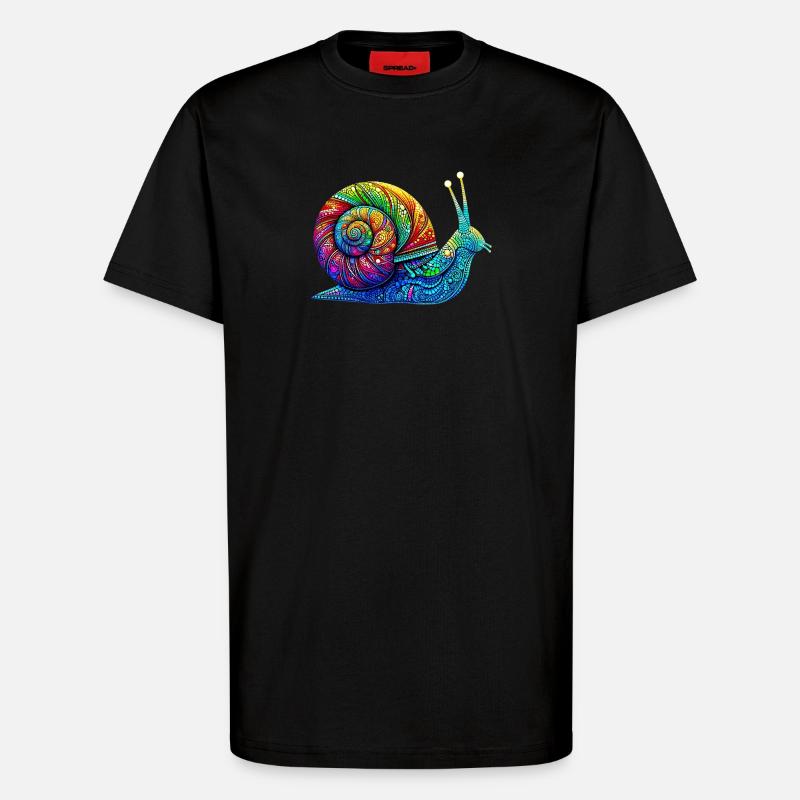Escargot - T-shirt bio décontracté fabriqué en UE - SOLID BLACK