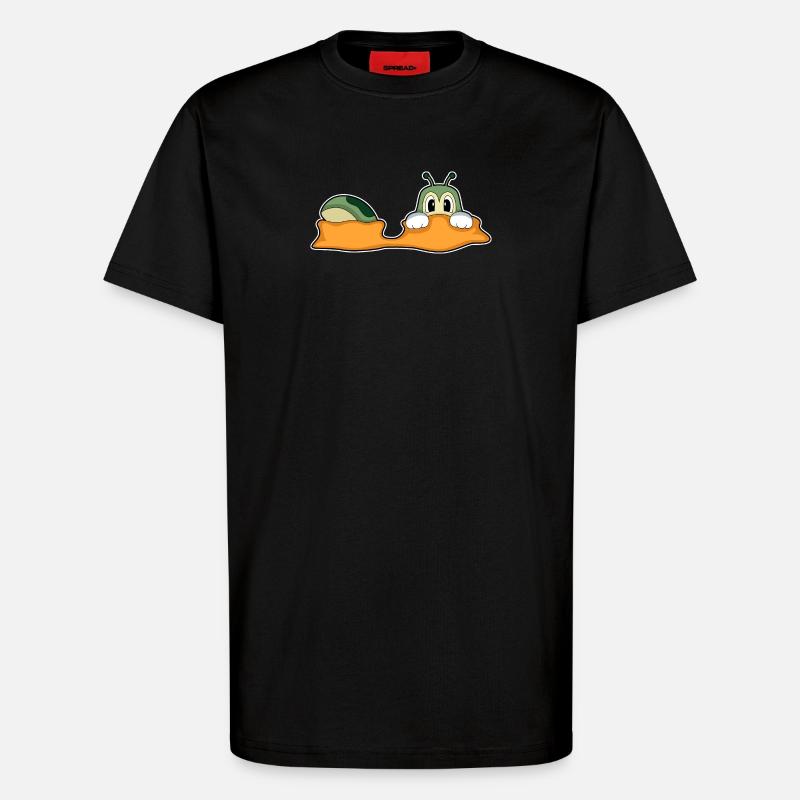 Caterpillar Earth Hole - T-Shirt - made by SPREAD - SOLID BLACK