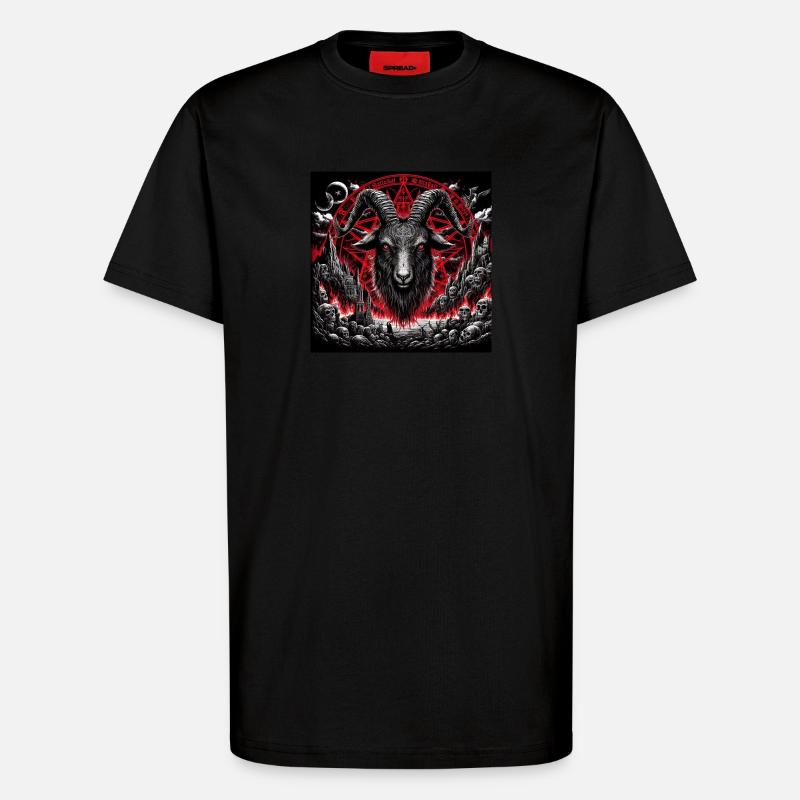 Billy goat - T-Shirt - made by SPREAD - SOLID BLACK