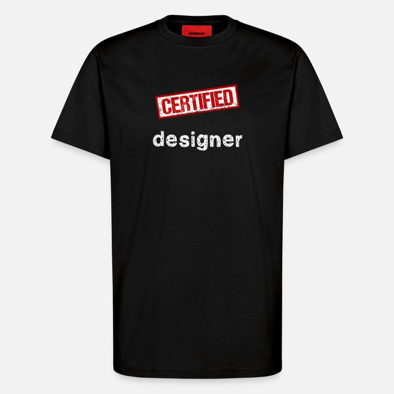 Designer - T-Shirt - made by SPREAD - SOLID BLACK