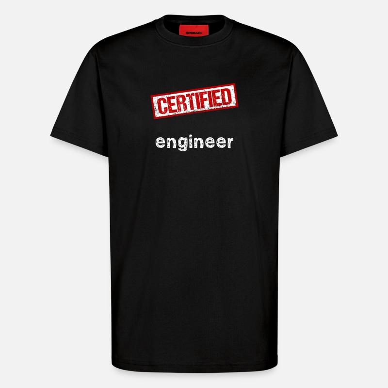 Engineer - T-Shirt - made by SPREAD - SOLID BLACK