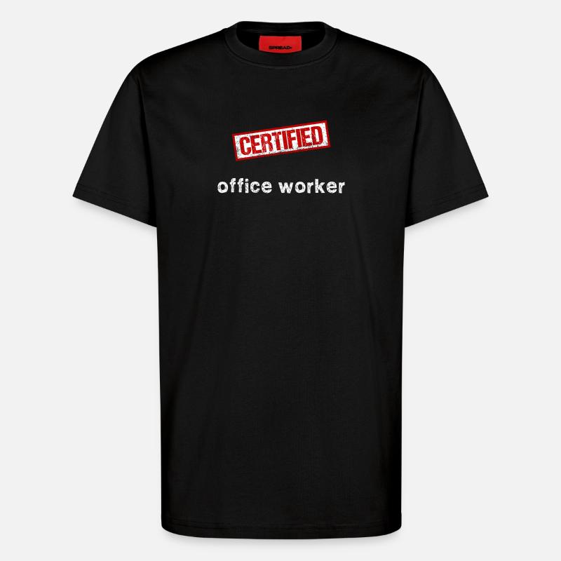Office Worker - T-Shirt - made by SPREAD - SOLID BLACK