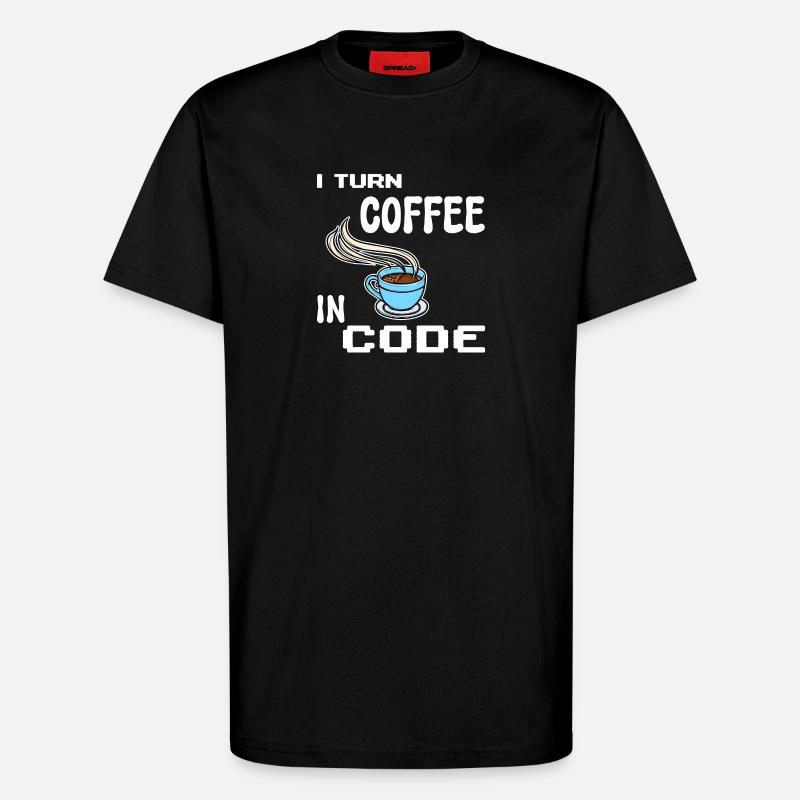 Developer Computerfreak Statement Programmierer - T-Shirt - made by SPREAD - SOLID BLACK