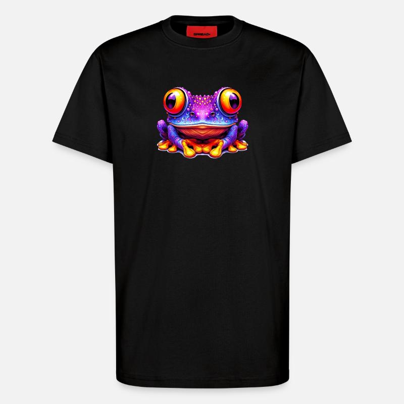 Frog - T-Shirt - made by SPREAD - SOLID BLACK