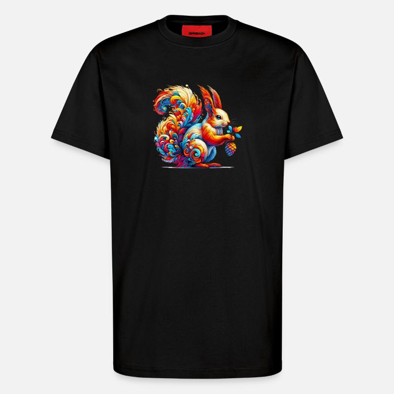 Eichhörnchen - T-Shirt - made by SPREAD - SOLID BLACK