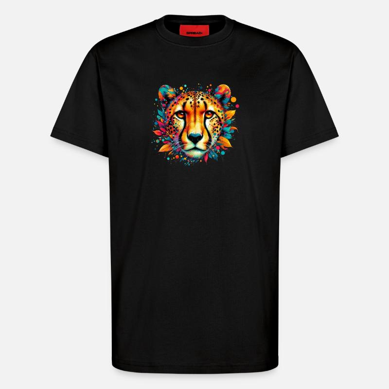 Gepard - T-Shirt - made by SPREAD - SOLID BLACK