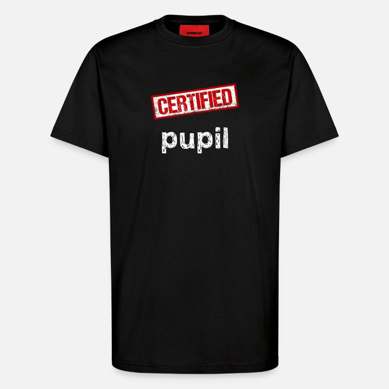 Élève - T-shirt bio décontracté fabriqué en UE - SOLID BLACK