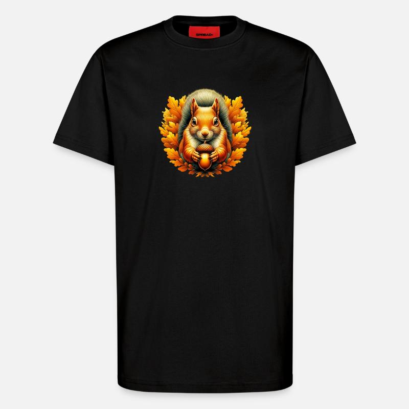 Eichhörnchen - T-Shirt - made by SPREAD - SOLID BLACK