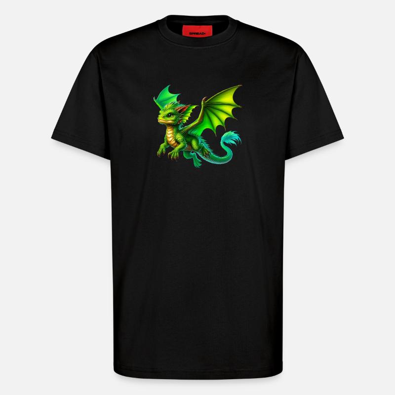 Drache - T-Shirt - made by SPREAD - SOLID BLACK