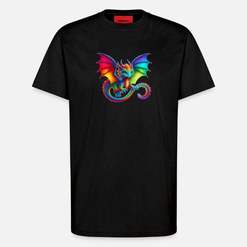 Drache - T-Shirt - made by SPREAD - SOLID BLACK