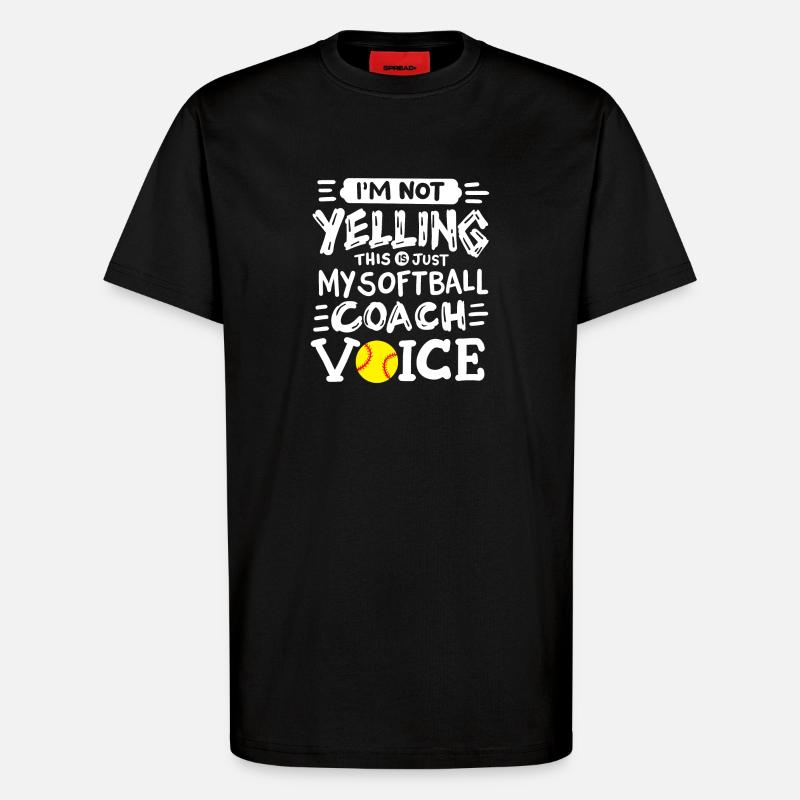 Softball Trainer - T-Shirt - made by SPREAD - SOLID BLACK
