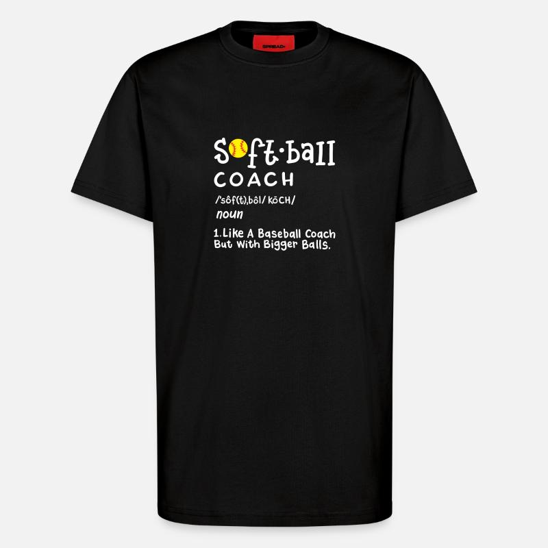Softball Trainer - T-Shirt - made by SPREAD - SOLID BLACK