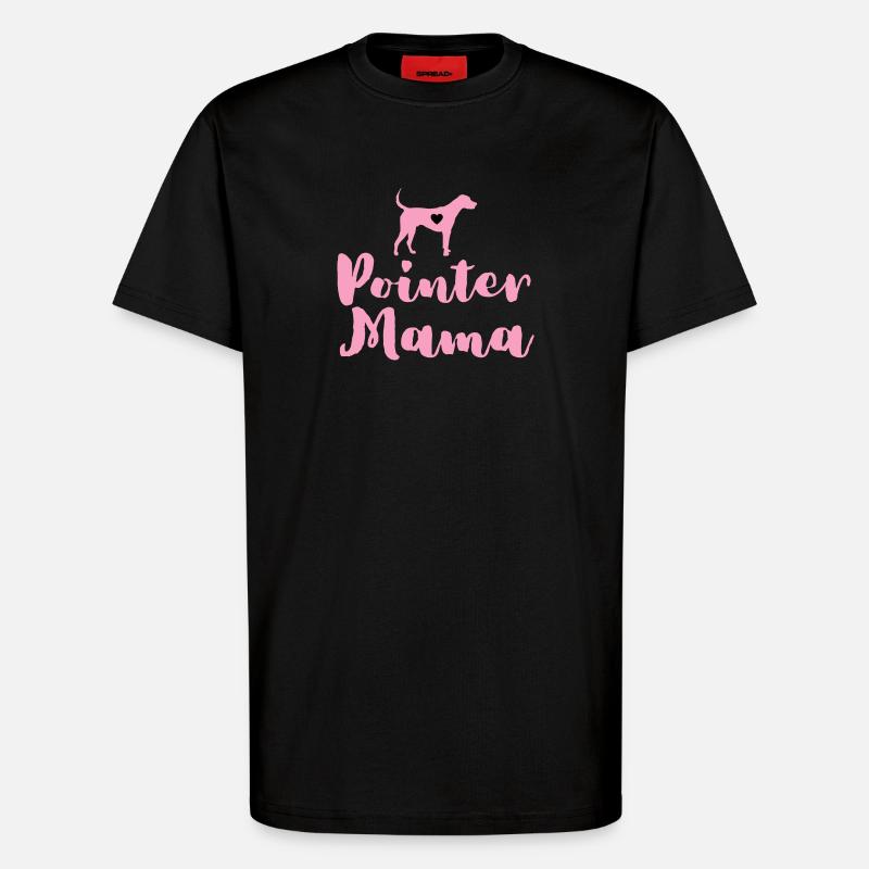Allemand Pointer Maman Pointer Mama - T-shirt bio décontracté fabriqué en UE - SOLID BLACK