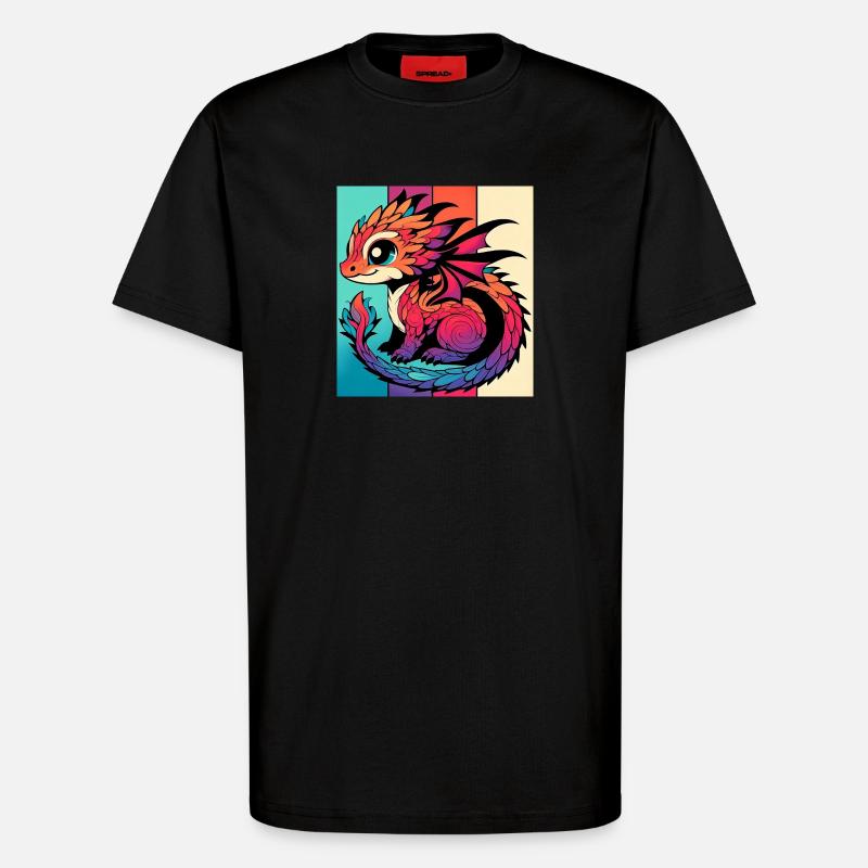 Drache - T-Shirt - made by SPREAD - SOLID BLACK
