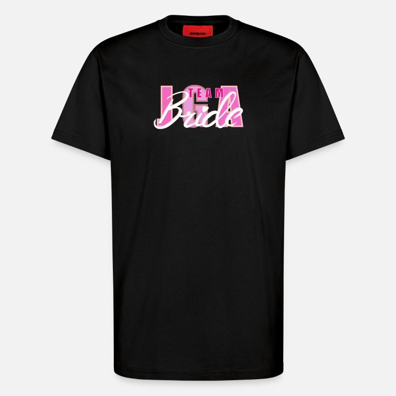 Team Bride Herz Logo Design - T-Shirt - made by SPREAD - SOLID BLACK