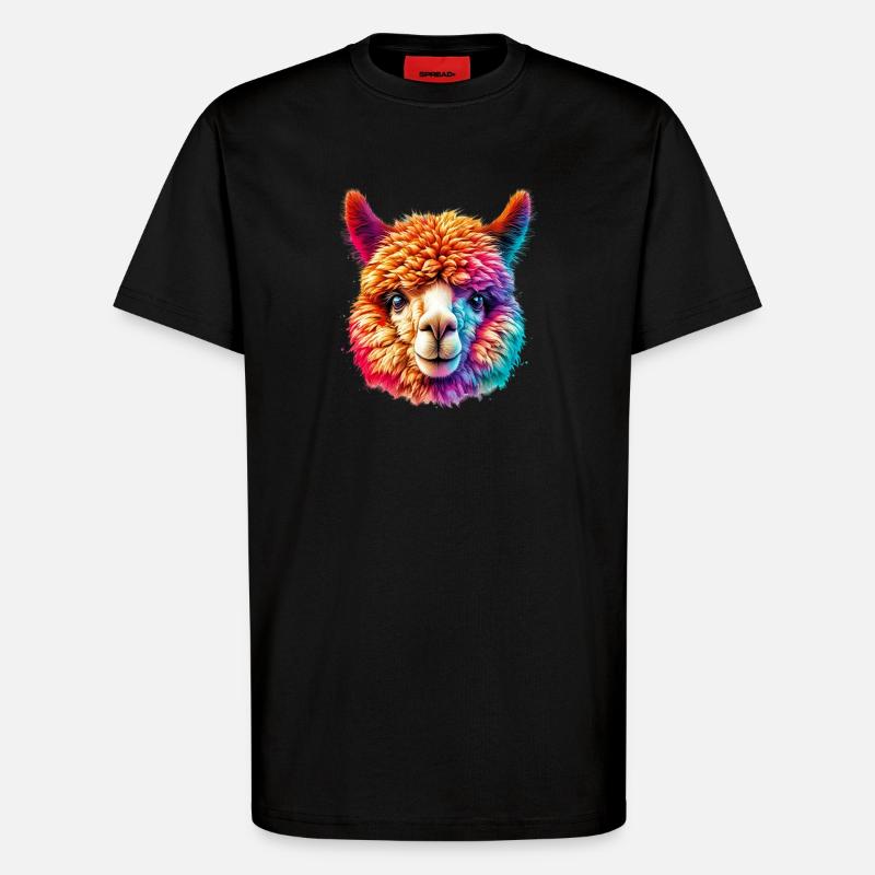 Alpaka - T-Shirt - made by SPREAD - SOLID BLACK