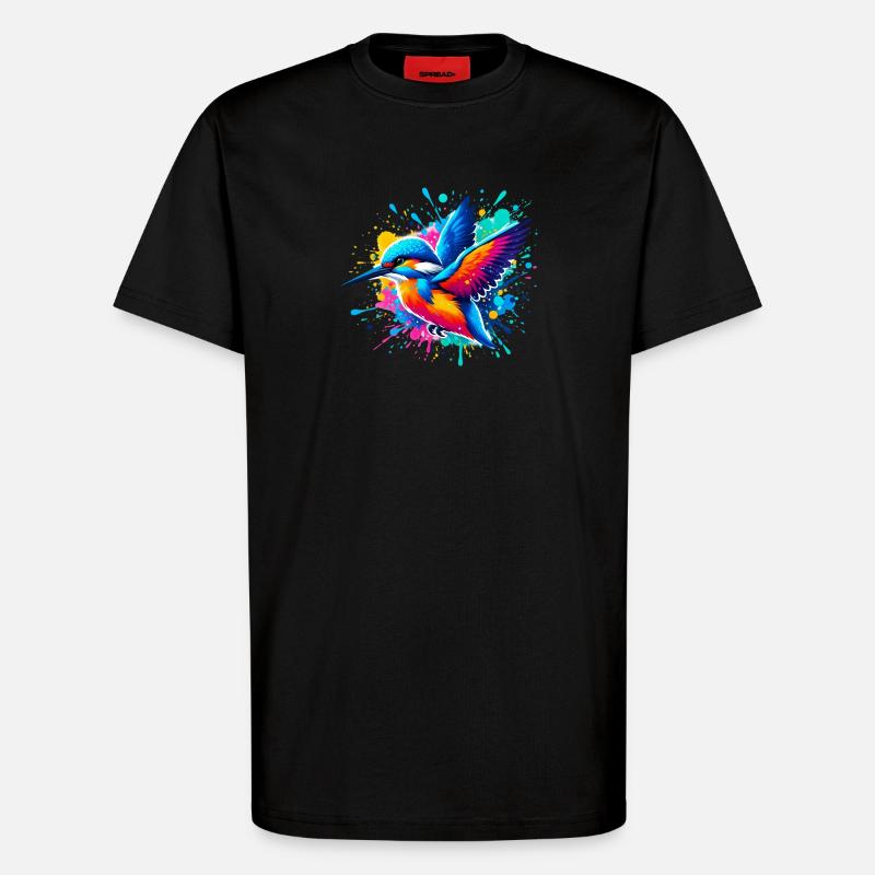 Eisvogel - T-Shirt - made by SPREAD - SOLID BLACK