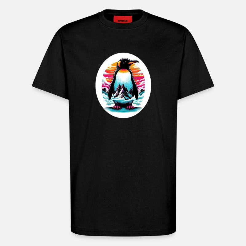 Pinguin - T-Shirt - made by SPREAD - SOLID BLACK