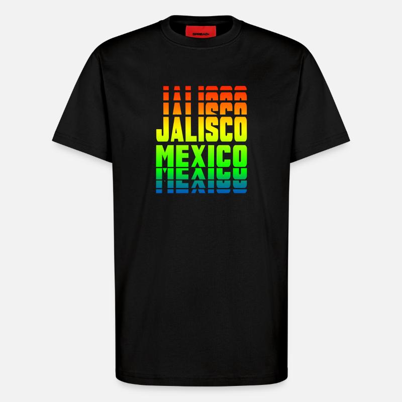 Jalisco Mexiko Regenbogen Design - T-Shirt - made by SPREAD - SOLID BLACK