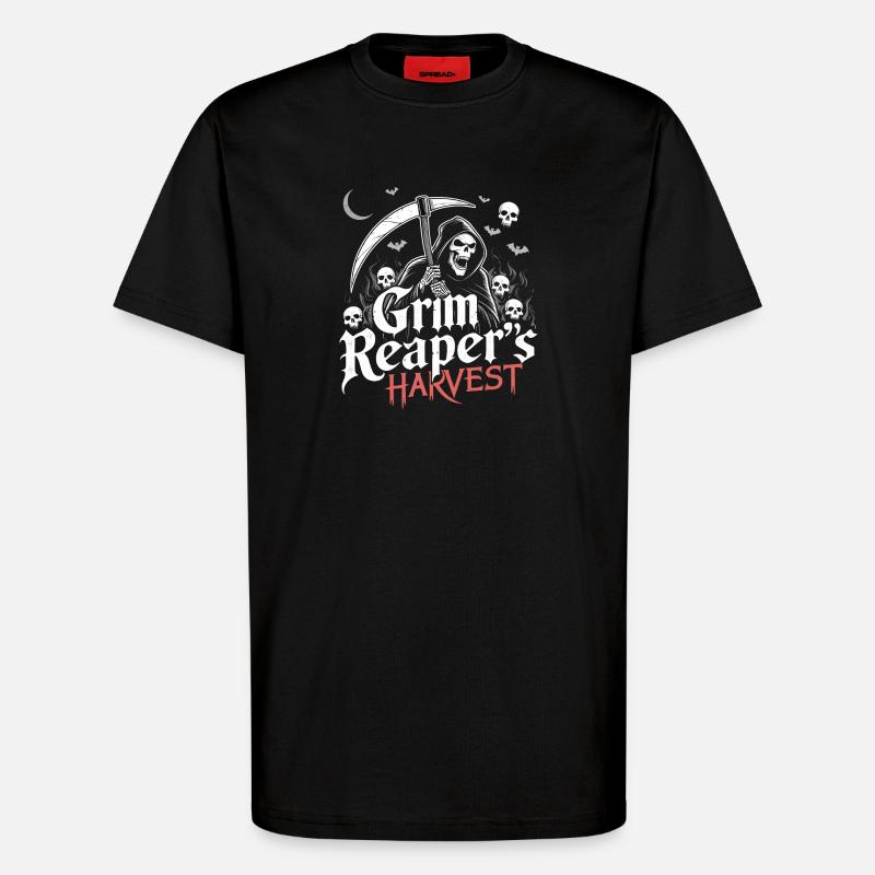 Düsterer Erntesensenmann - T-Shirt - made by SPREAD - SOLID BLACK